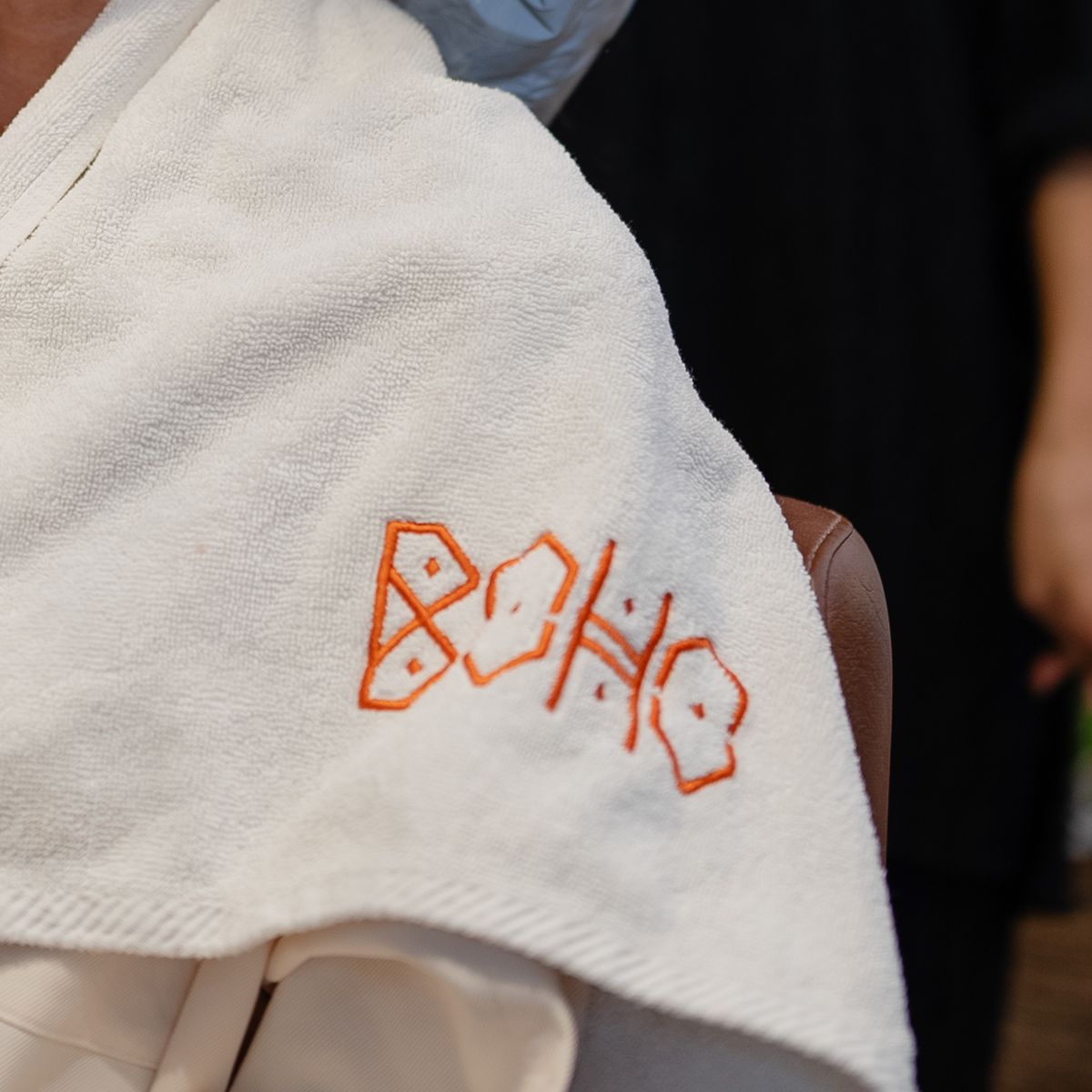 BOHO embroidered salon towel